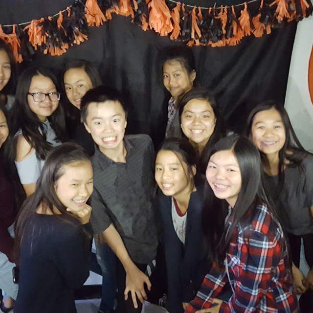 Smiles are all around at the Halloween dance!
