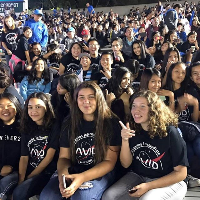 Alamitos AVID students join other AVID students in an engaging and informative event.