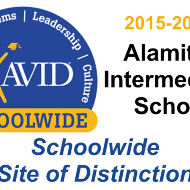 Alamitos Intermediate was named a 2015-2016 AVID Schoolwide Site of Distinction!