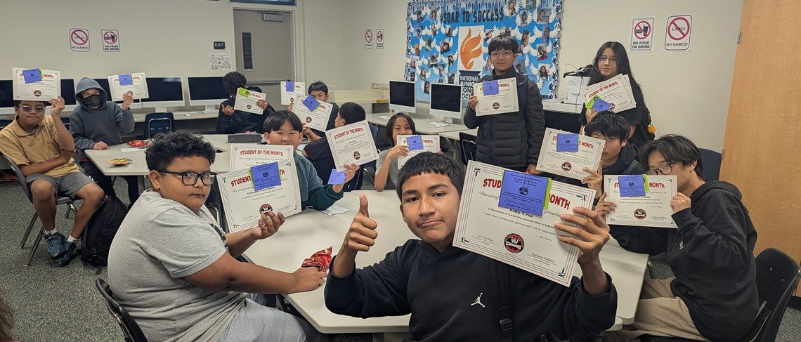 Students of the month | Certificate Award 1